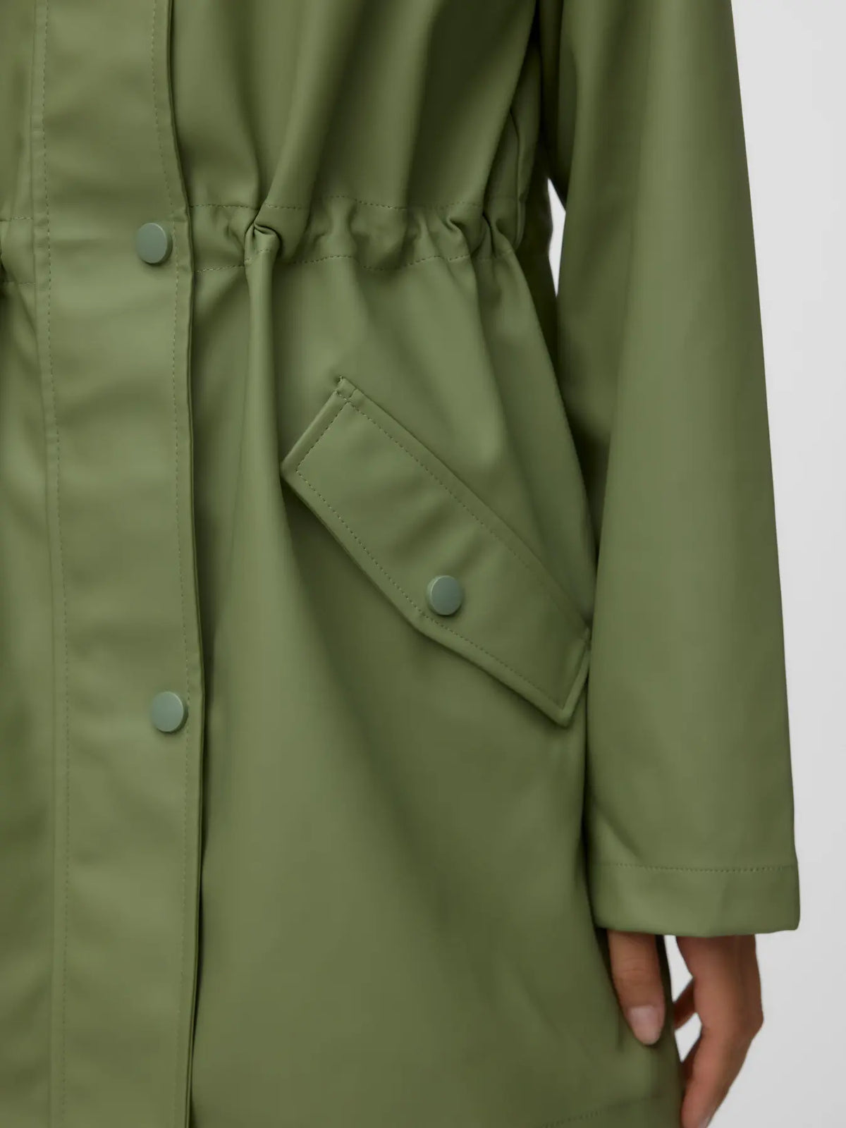 Oil Green Rain Jacket