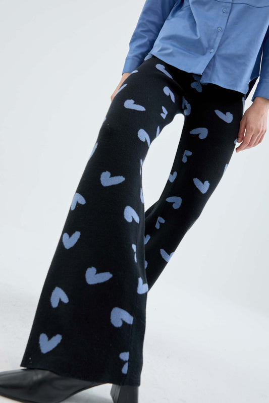 Blue Hearts Knit Trousers