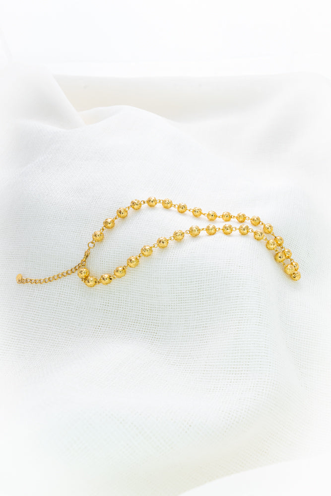 Elegantly draped Snappy, stainless steel necklace Viana Beads crafted like Portuguese filigree.
