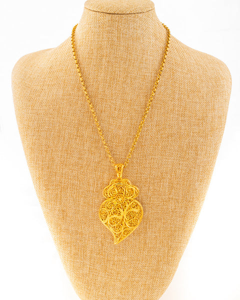 Stainless Steel Necklace with pendant
Viana Heart crafted like Portuguese filigree.