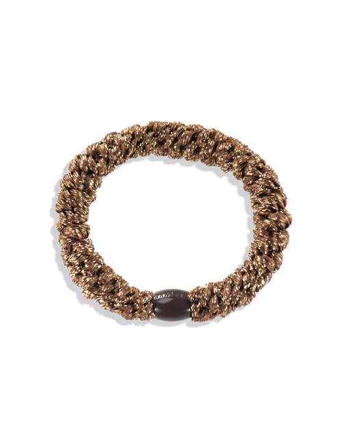 KKNEKKI Bronze Glitter. Golden-girl, Knekki hair tie in gold. Bold and joyful hairband.