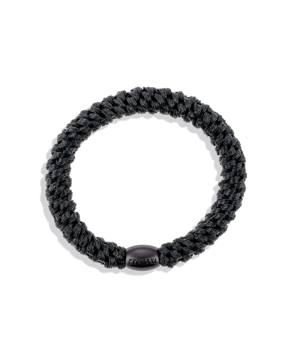 The nighttime Kknekki hair tie, sophisticated black hairband.