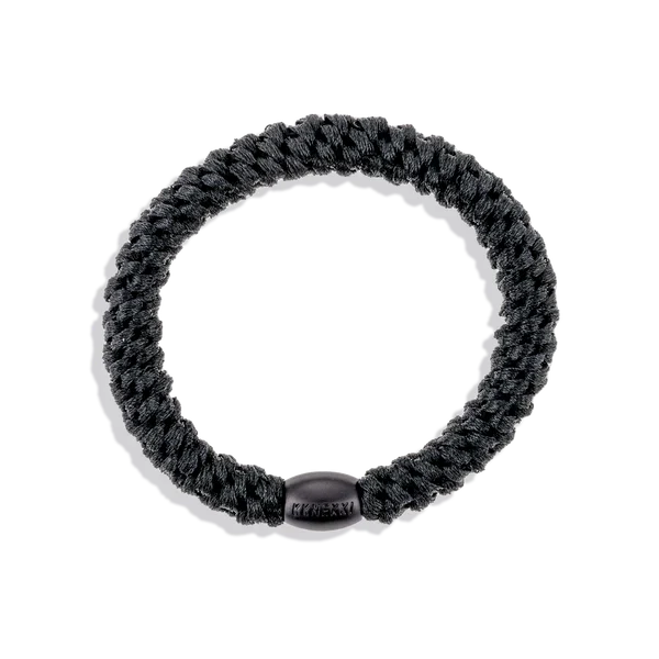 The nighttime Kknekki hair tie, sophisticated black hairband.