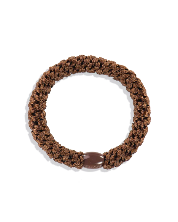 KKNEKKI Mid Brown.  A Knekki hair tie is your hair's best friend, this one is brown.