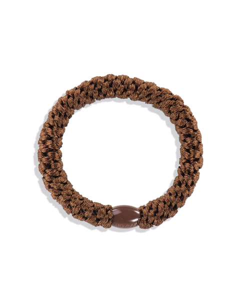 KKNEKKI Mid Brown.  A Knekki hair tie is your hair's best friend, this one is brown.