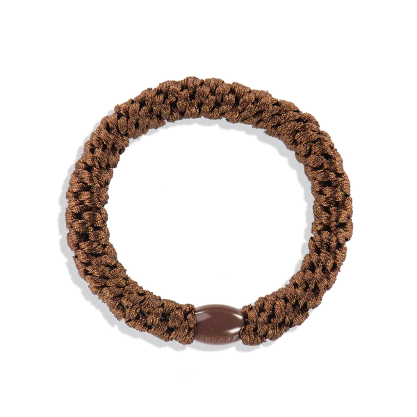 KKNEKKI Mid Brown.  A Knekki hair tie is your hair's best friend, this one is brown.