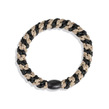 KKNEKKI Black-Beige Glitter Stripe, chic, fashionable hair tie.