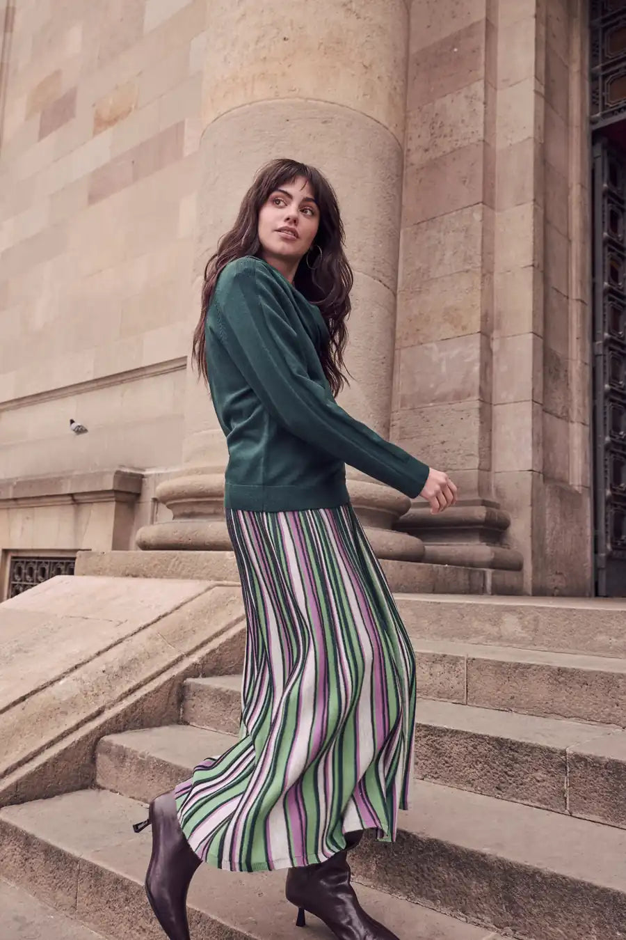 Pleated Knitted Skirt