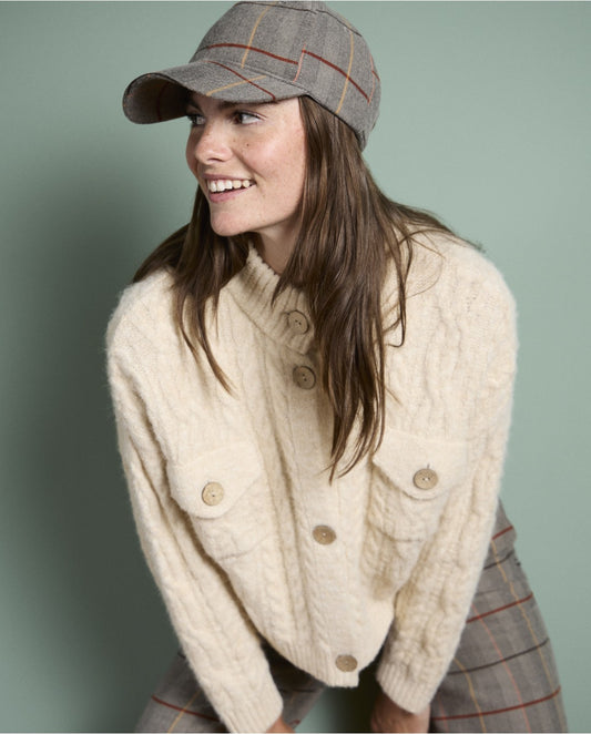 Checkered baseball cap
