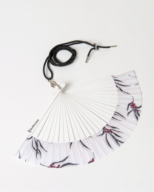 White Folding Fan