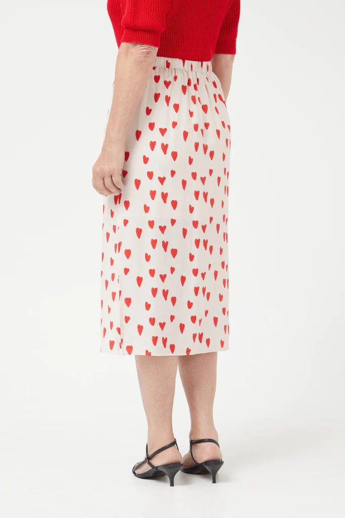 Heart Print Skirt