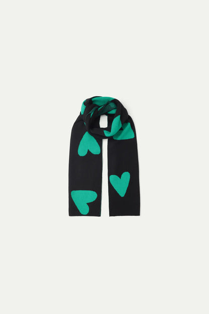 Jacquard Heart Scarf