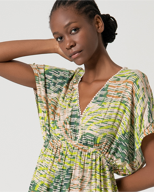 Green Pattern Dress