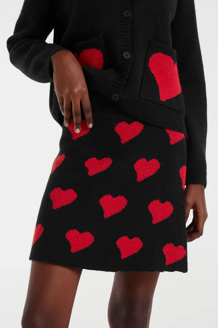 Women’s contemporary heart print mini skirt for fun street-style looks