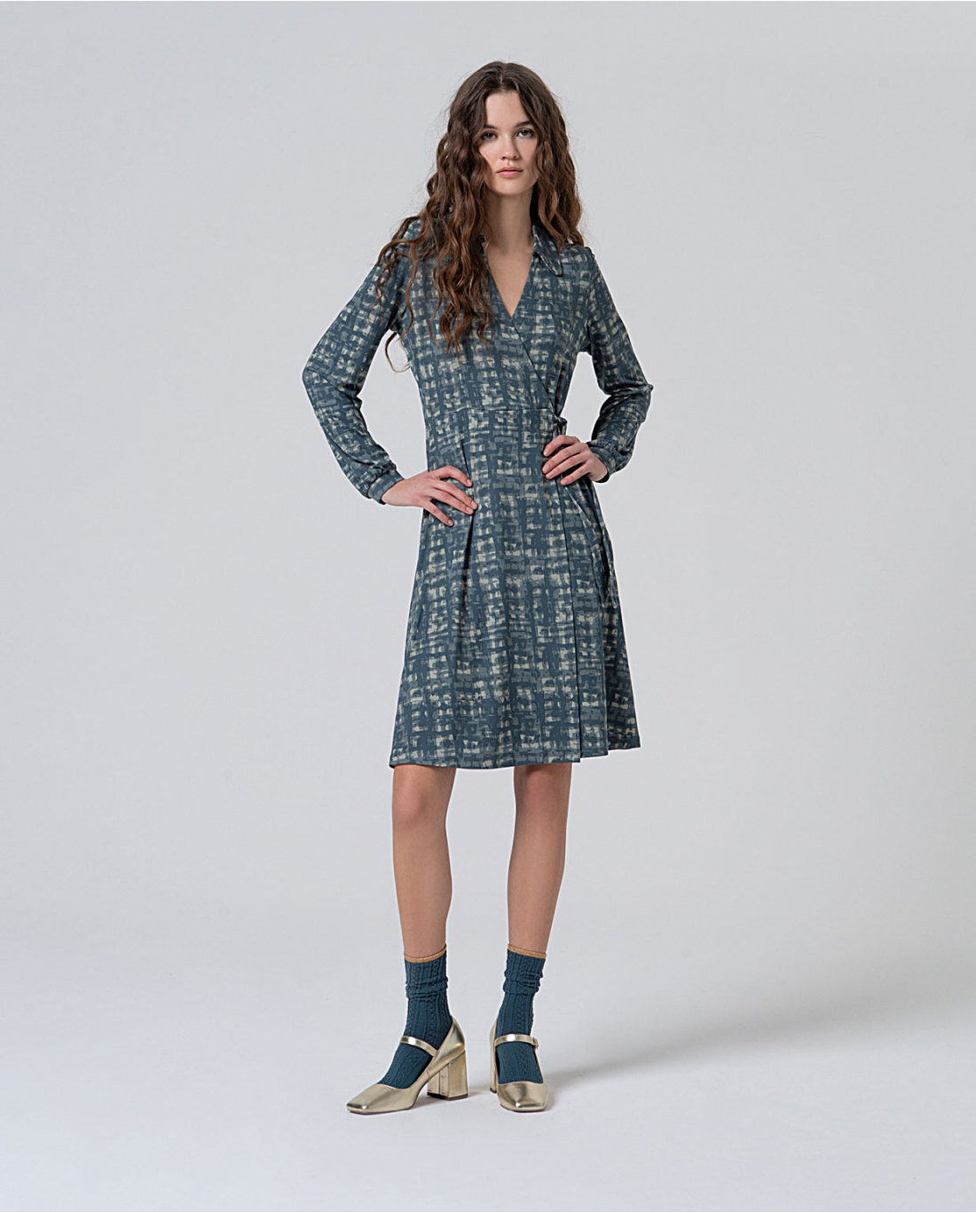 Printed knot dress