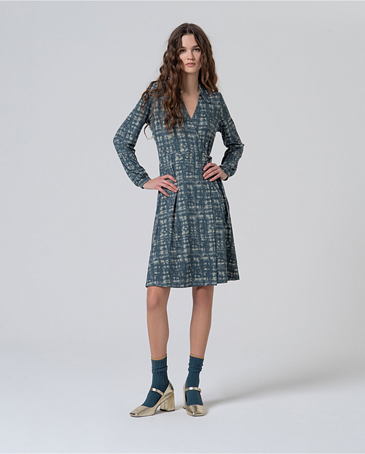 Printed knot dress