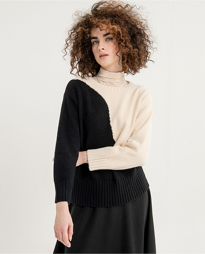 Bicolour Knit Jumper