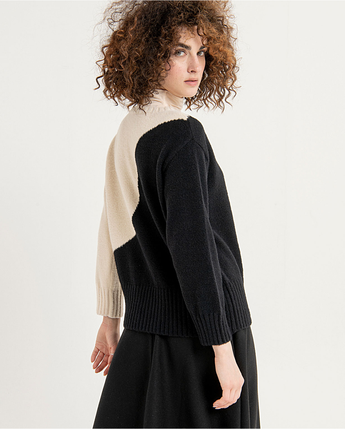 Bicolour Knit Jumper