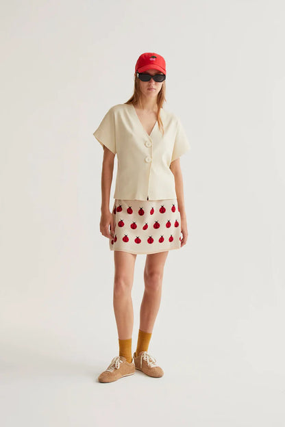 Beige Knitted Cardigan