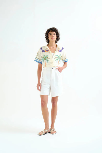 Palm & Mermaid Blouse