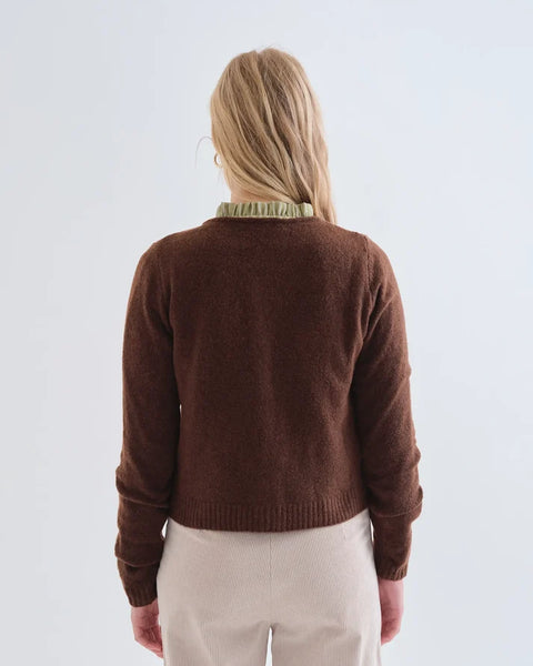 Brown Heart Cardigan