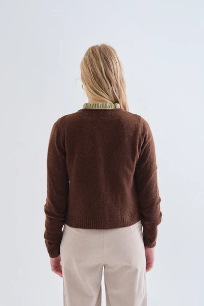 Brown Heart Cardigan