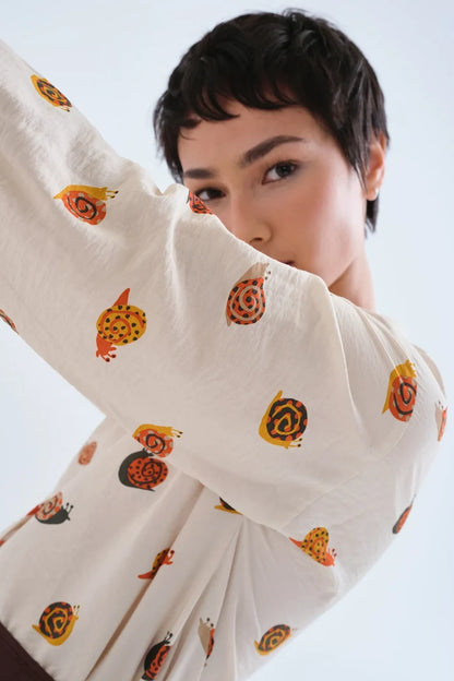 Snail Print Blouse