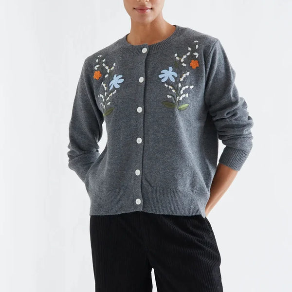 Embroidered Cardigan