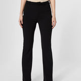 Elegant black bootcut trousers designed for office wear, business casual outfits, and formal styling.