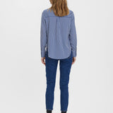 Women's classic denim jeans featuring a streamlined silhouette and polished dark wash color.