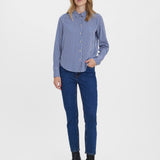 Dark wash denim jeans offering a modern fit, everyday comfort, and versatile wardrobe styling.