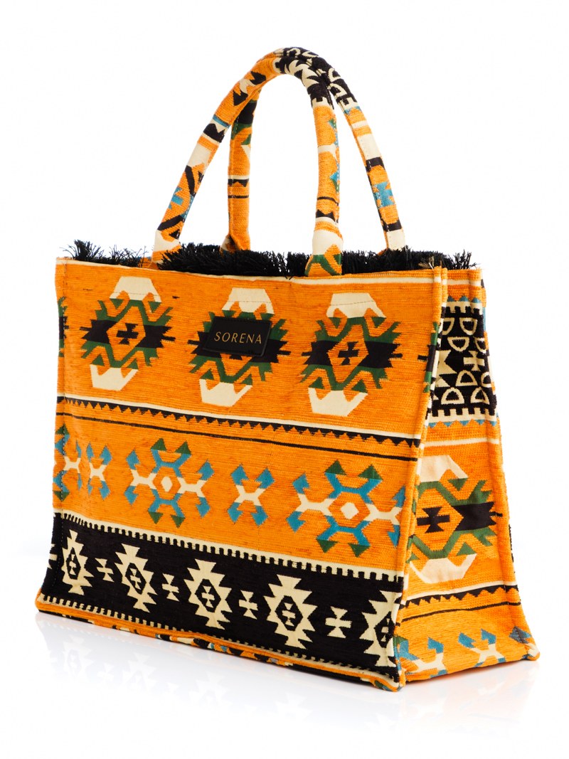 Knossos Orange Tote Bag