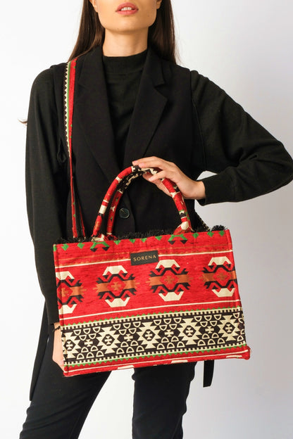 Knossos Red Tote Bag