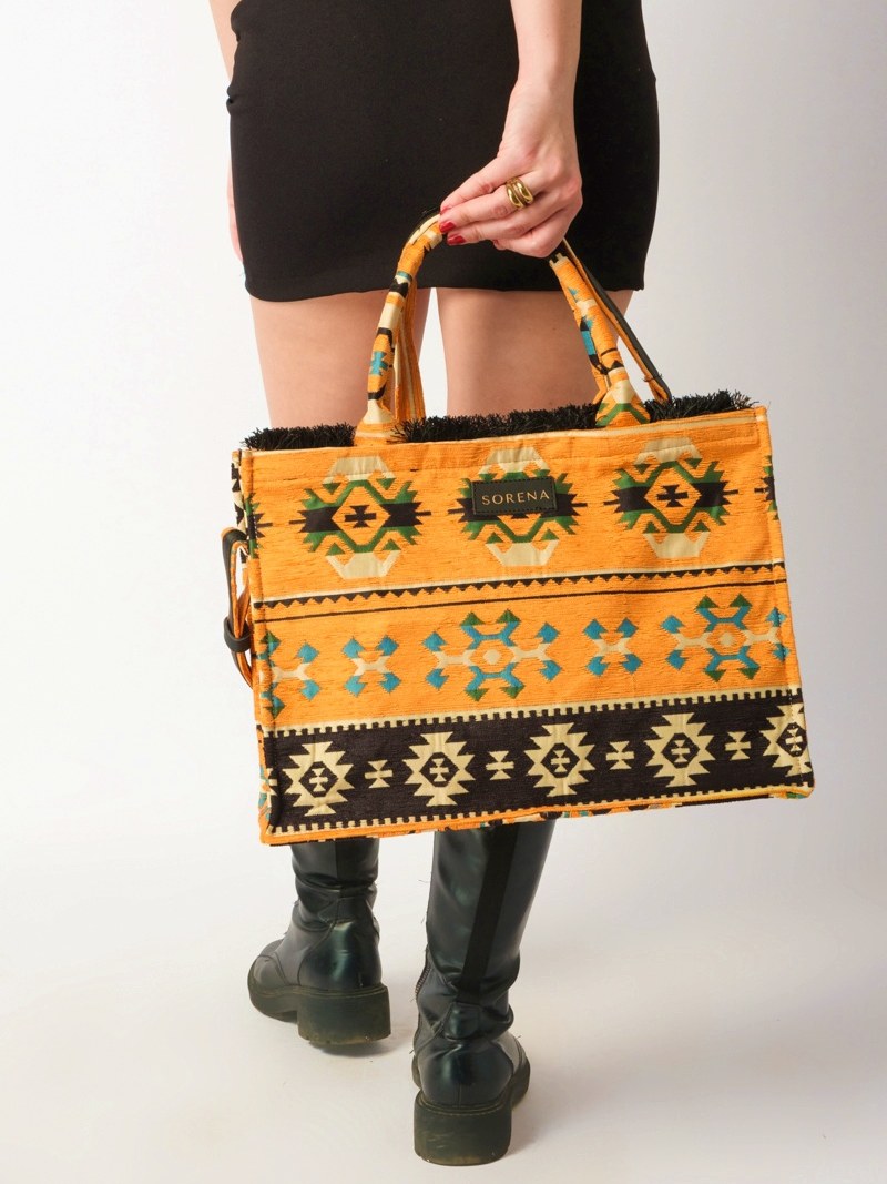 Knossos Orange Tote Bag