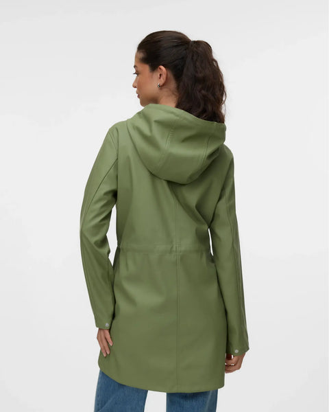 Oil Green Rain Jacket