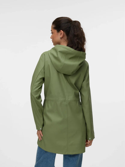Oil Green Rain Jacket