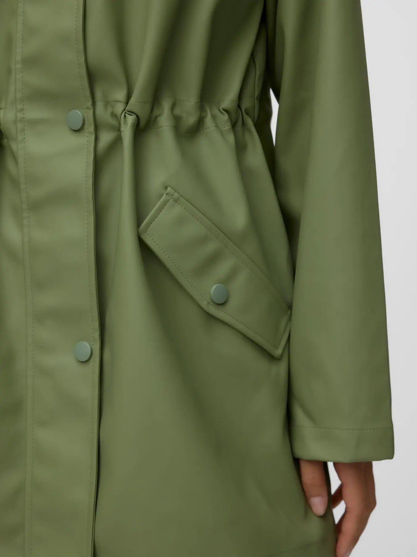 Oil Green Rain Jacket