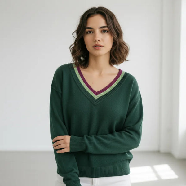 Triple V-Neck Sweater