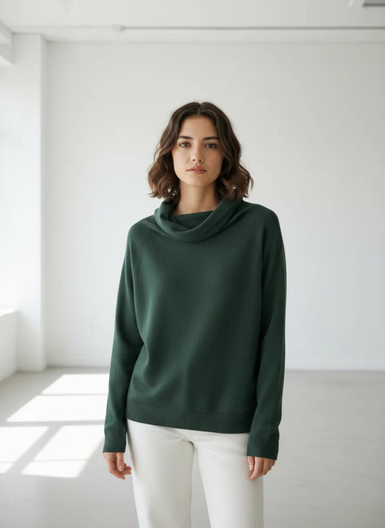Green Cowlneck Jumper