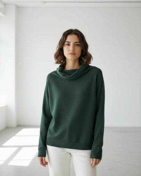Green Cowlneck Jumper