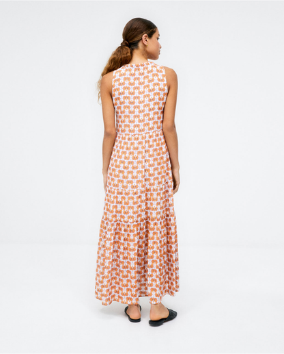 Vacation-ready floral maxi dress designed for comfort, style, and effortless elegance.