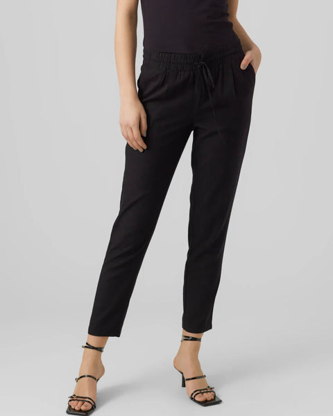 Women's casual black trousers perfect for work, travel, and everyday wear.