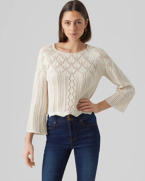 Women’s lightweight bohemian sweater with soft textured knit and elevated casual everyday styling.