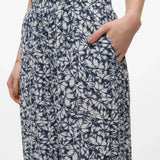 Boutique women’s wide leg trousers featuring soft floral print and elegant pull-on comfort fit.
