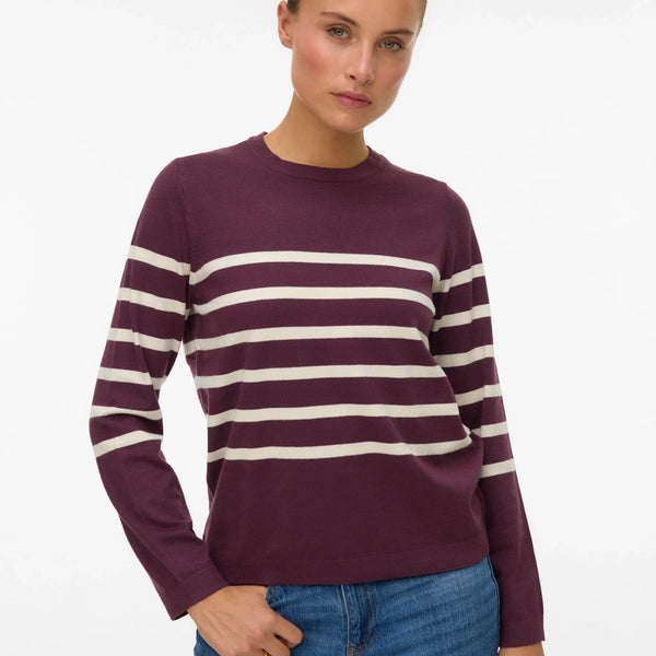 Women’s lightweight stripe knit with clean-girl styling and Parisian vibe