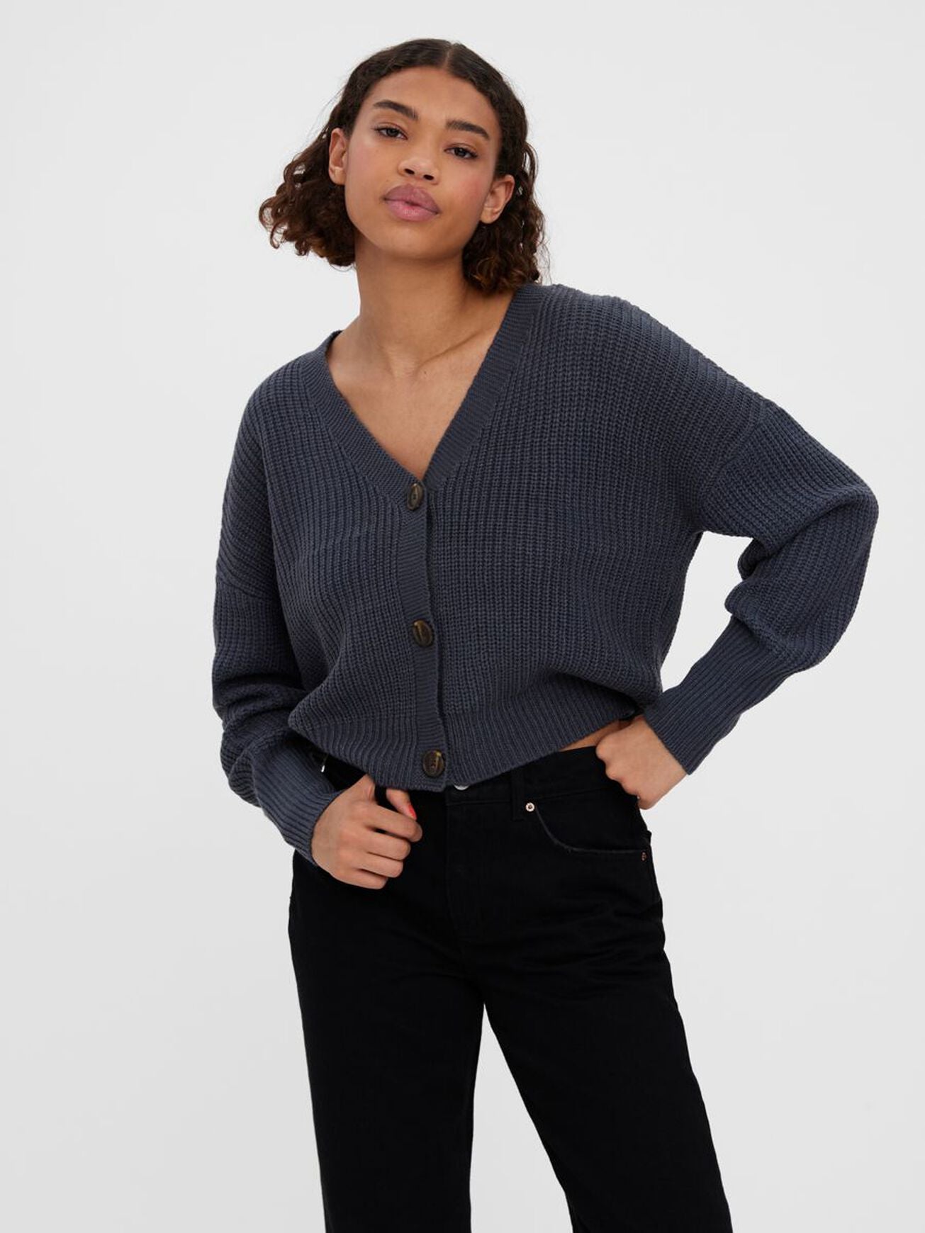 Lea V-Neck Cuff Cardigan